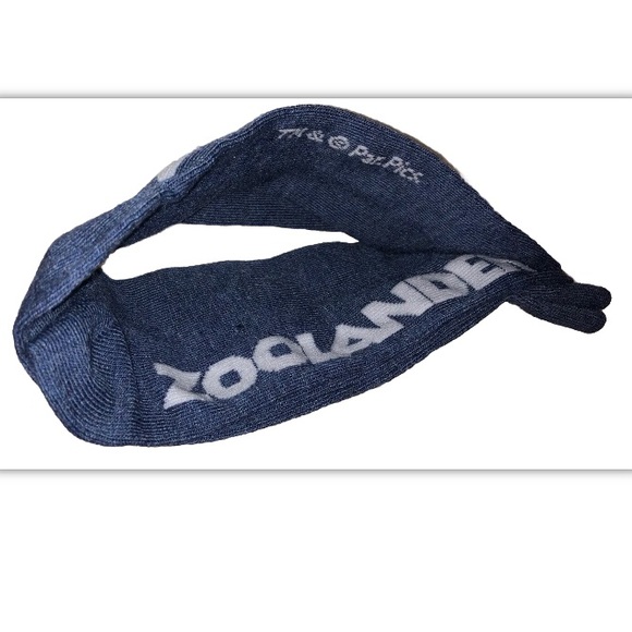 Zoolander Crew Socks 1 Pair Men 6.5-12 Blue White Male Model Of The Year Stiller - Picture 8 of 10